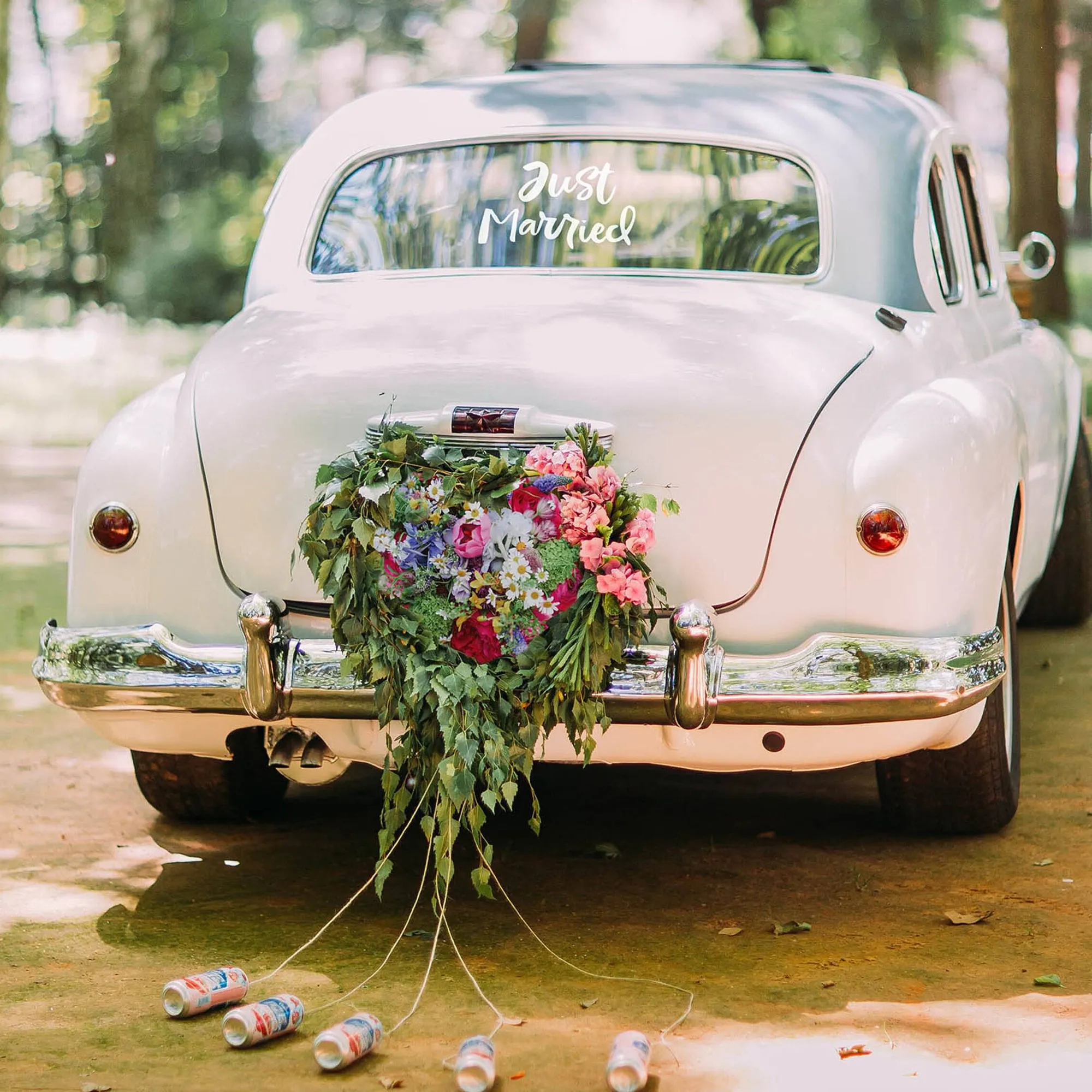 Store Autocollant Pour Voiture Just Married Étiquettes Cadeaux