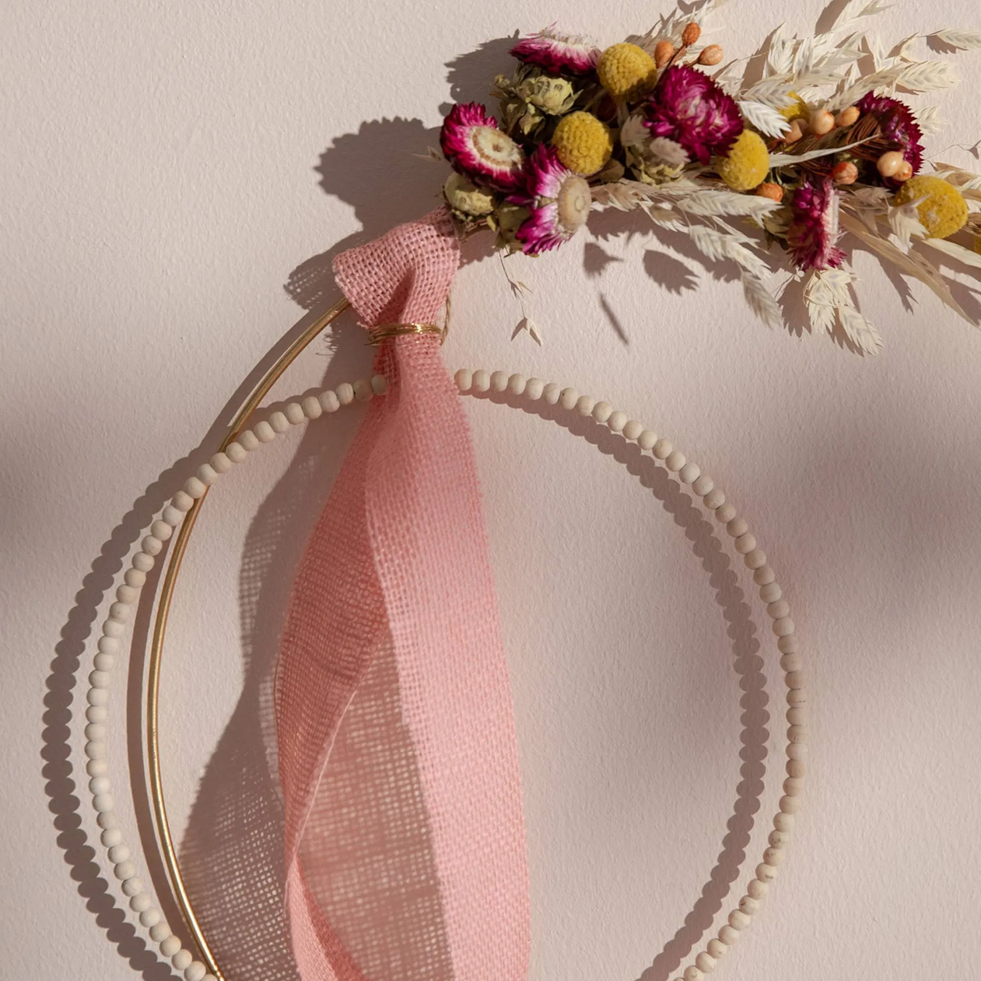 Fashion Bague En Bois Décorative Perles Pendentifs & Guirlandes