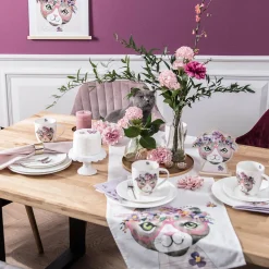 Hot Chemin De Table Chat A Fleurs Idées De Cadeaux