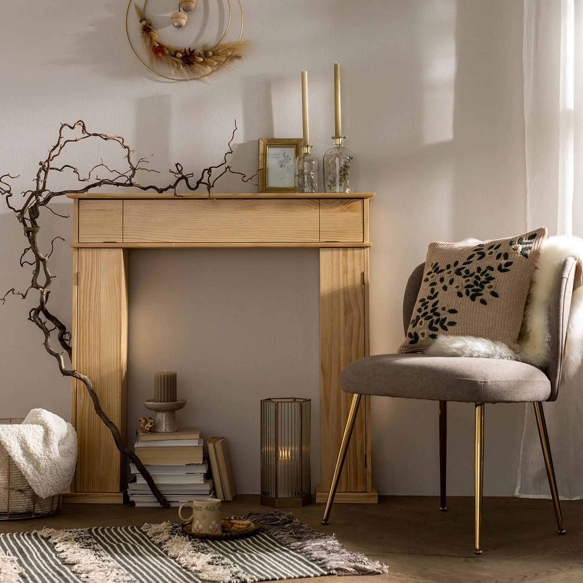 Outlet Console De Cheminee Toni Avec Espace De Rangement Consoles