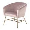 Outlet Fauteuil Lounge En Velours Ramsey Fauteuils
