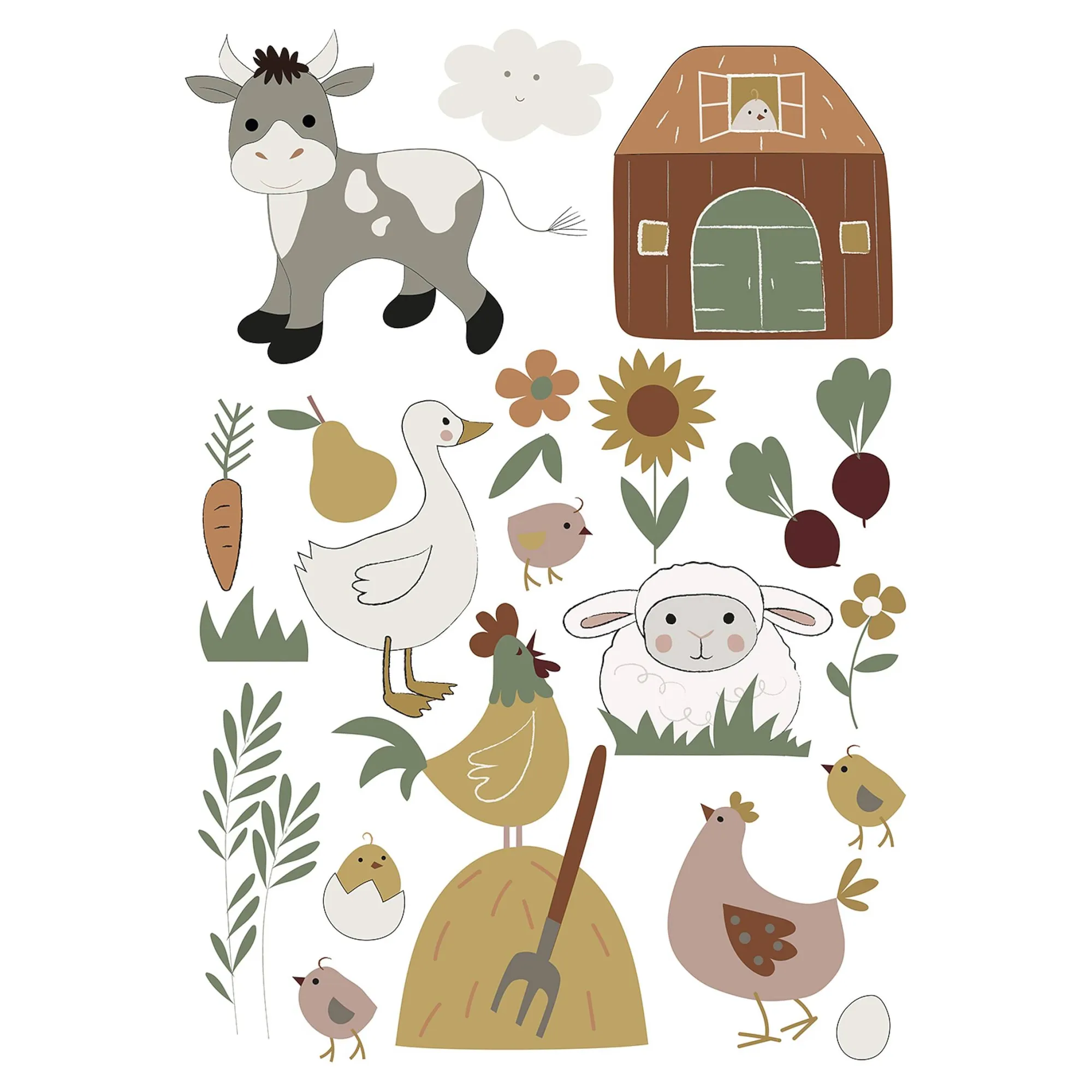 Cheap Feuilles De Stickers Muraux Little Farm Décoration Murale