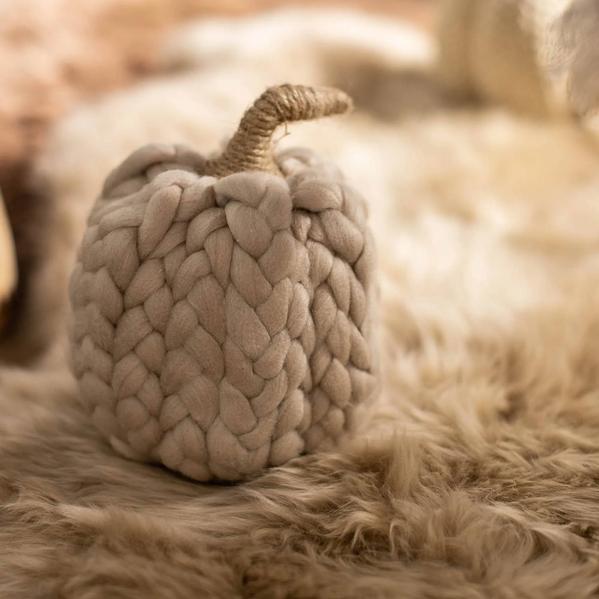 Fashion Objet Décoratif Citrouille Tricotee En Torsade Figurines & Objets