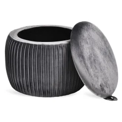 Shop Pouf En Velours Agnes Avec Espace De Rangement Idées De Cadeaux