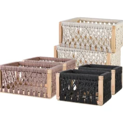 Cheap Set De Boîtes De Rangement Macramee Idées De Cadeaux