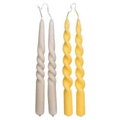 Cheap Set De Bougies Pointues, Torsadees Bougies