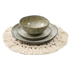 Flash Sale Set De Vaisselle Riva Avec Set De Table En Macrame Sets De Table