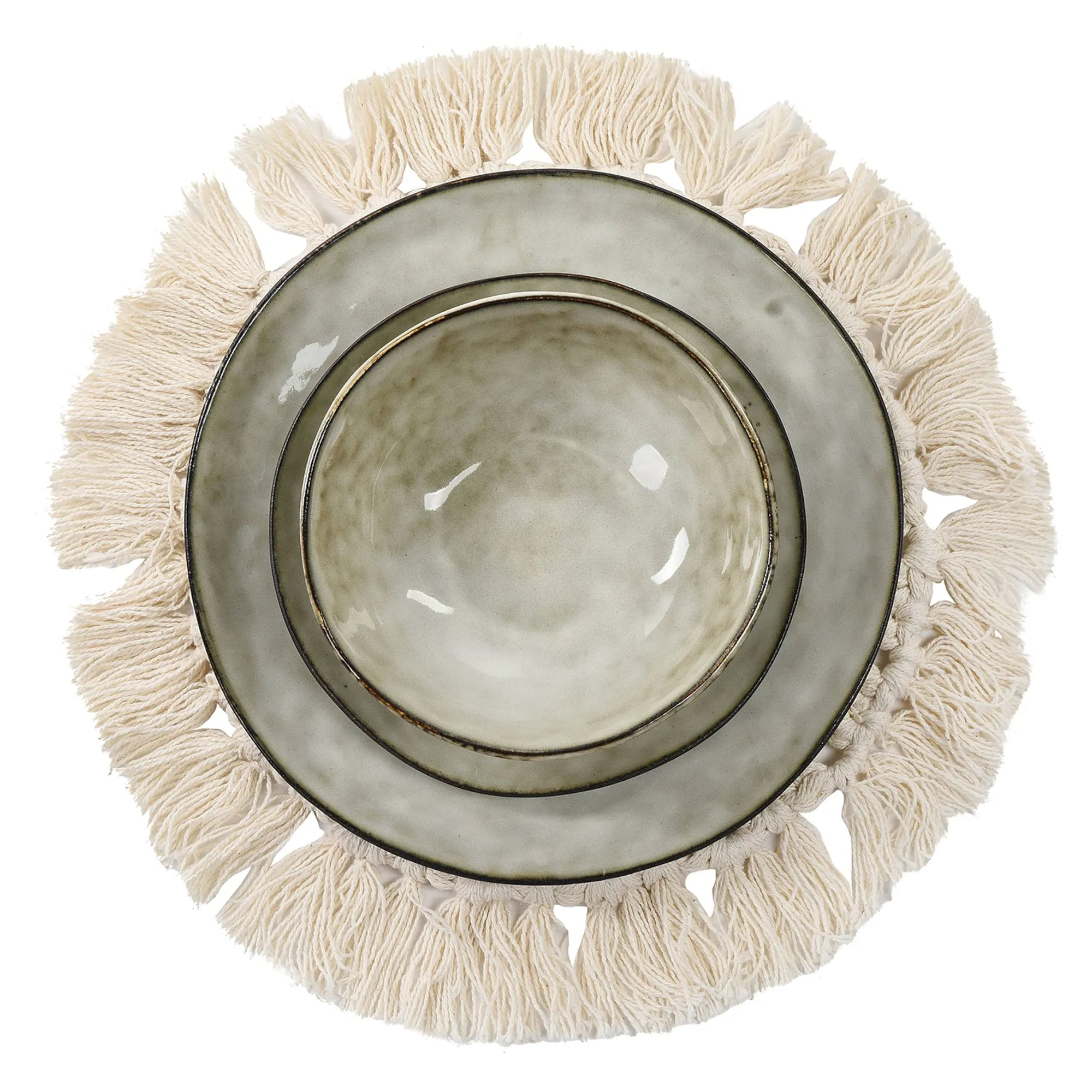 Flash Sale Set De Vaisselle Riva Avec Set De Table En Macrame Sets De Table