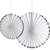 Sale Set D'Eventails Décoratifs Bord Argente Décoration De Fete
