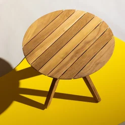 Discount Table D'Appoint D'Exterieur Mila En Teck Meubles De Jardin & De Balcon