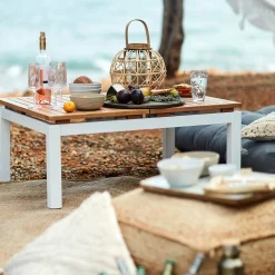 Flash Sale Table Lounge D'Exterieur Rica, Reglable Meubles De Jardin & De Balcon