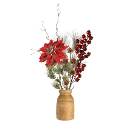 Flash Sale Vase Décoratif Classic Christmas Avec Fleurs Artificielles Vases